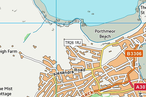 TR26 1RJ map - OS VectorMap District (Ordnance Survey) TR26 1RJ map - OS VectorMap District (Ordnance Survey)
