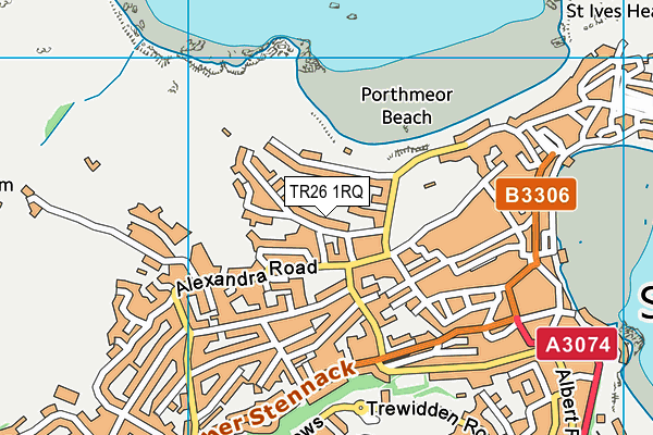 TR26 1RQ map - OS VectorMap District (Ordnance Survey) TR26 1RQ map - OS VectorMap District (Ordnance Survey)