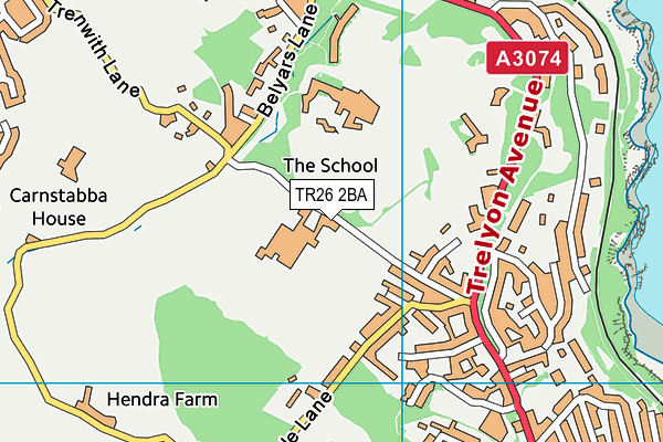 TR26 2BA map - OS VectorMap District (Ordnance Survey) TR26 2BA map - OS VectorMap District (Ordnance Survey)