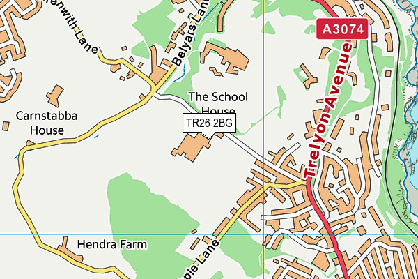 TR26 2BG map - OS VectorMap District (Ordnance Survey) TR26 2BG map - OS VectorMap District (Ordnance Survey)