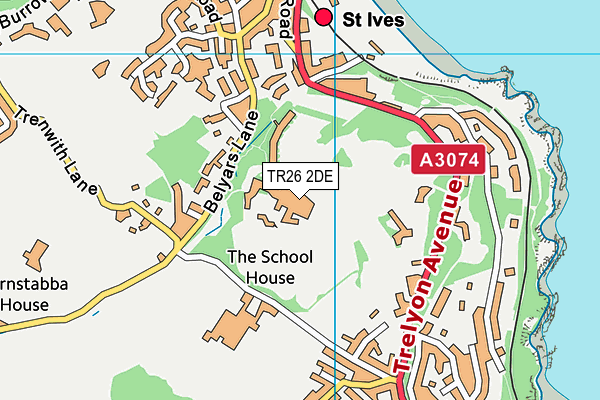 TR26 2DE map - OS VectorMap District (Ordnance Survey) TR26 2DE map - OS VectorMap District (Ordnance Survey)