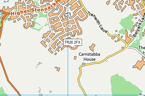 TR26 2FX map - OS VectorMap District (Ordnance Survey) TR26 2FX map - OS VectorMap District (Ordnance Survey)
