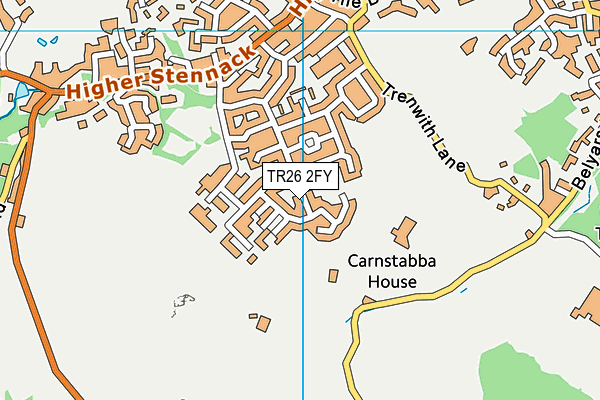 TR26 2FY map - OS VectorMap District (Ordnance Survey) TR26 2FY map - OS VectorMap District (Ordnance Survey)