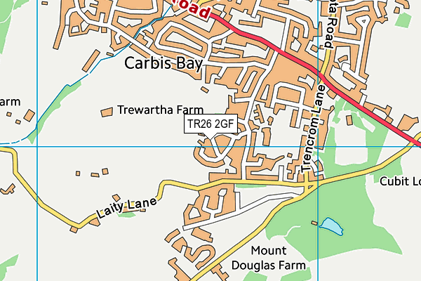 TR26 2GF map - OS VectorMap District (Ordnance Survey) TR26 2GF map - OS VectorMap District (Ordnance Survey)