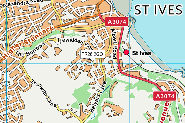 TR26 2GQ map - OS VectorMap District (Ordnance Survey) TR26 2GQ map - OS VectorMap District (Ordnance Survey)