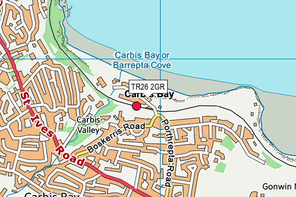 TR26 2GR map - OS VectorMap District (Ordnance Survey) TR26 2GR map - OS VectorMap District (Ordnance Survey)