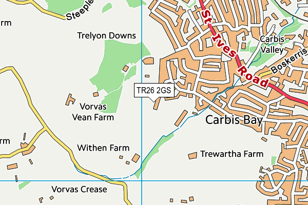TR26 2GS map - OS VectorMap District (Ordnance Survey) TR26 2GS map - OS VectorMap District (Ordnance Survey)