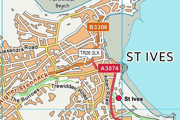 TR26 2LX map - OS VectorMap District (Ordnance Survey) TR26 2LX map - OS VectorMap District (Ordnance Survey)