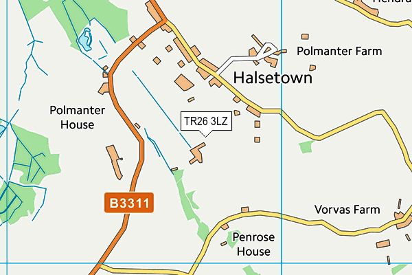 TR26 3LZ map - OS VectorMap District (Ordnance Survey) TR26 3LZ map - OS VectorMap District (Ordnance Survey)