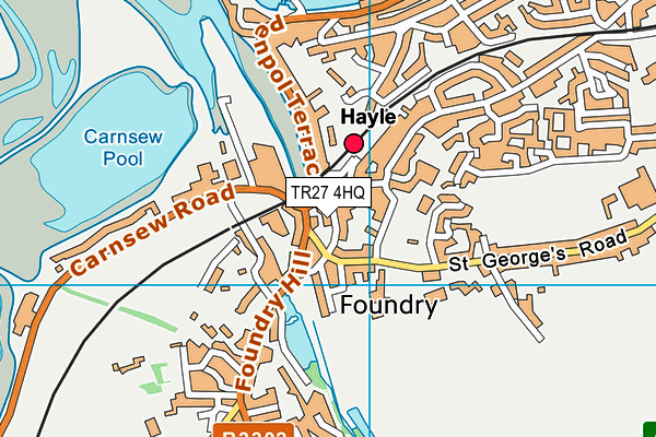 TR27 4HQ map - OS VectorMap District (Ordnance Survey)