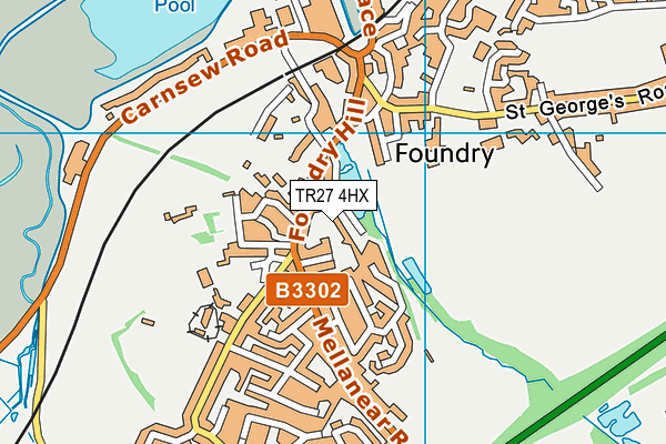 TR27 4HX map - OS VectorMap District (Ordnance Survey) TR27 4HX map - OS VectorMap District (Ordnance Survey)