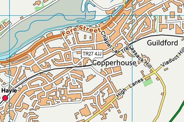 TR27 4JJ map - OS VectorMap District (Ordnance Survey) TR27 4JJ map - OS VectorMap District (Ordnance Survey)