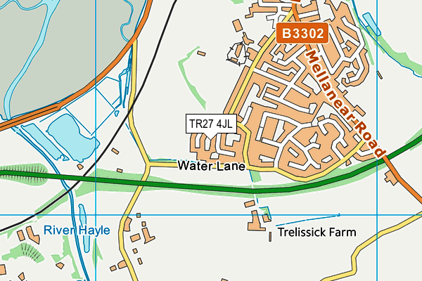 TR27 4JL map - OS VectorMap District (Ordnance Survey) TR27 4JL map - OS VectorMap District (Ordnance Survey)