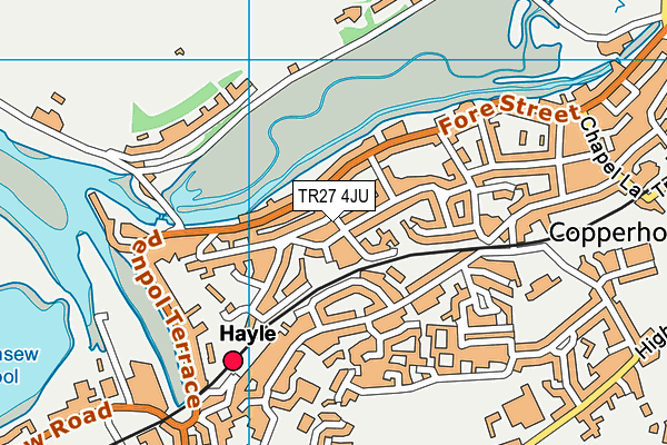 TR27 4JU map - OS VectorMap District (Ordnance Survey)