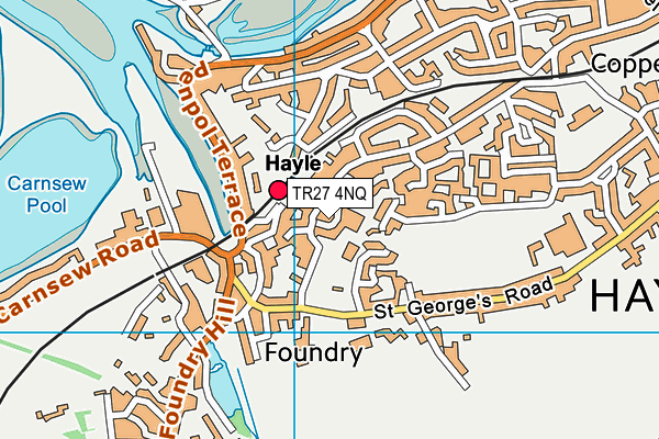 TR27 4NQ map - OS VectorMap District (Ordnance Survey) TR27 4NQ map - OS VectorMap District (Ordnance Survey)