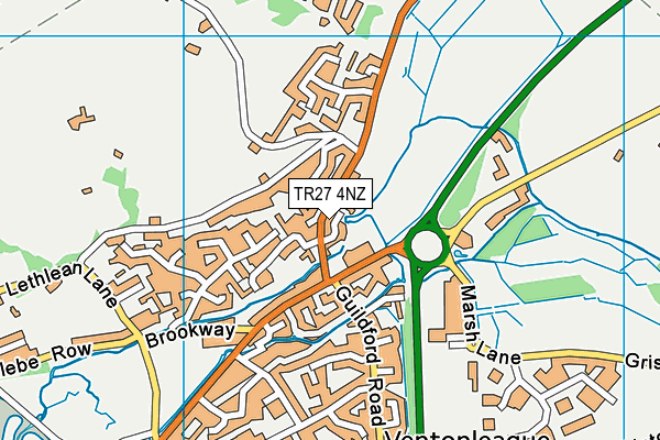 TR27 4NZ map - OS VectorMap District (Ordnance Survey) TR27 4NZ map - OS VectorMap District (Ordnance Survey)
