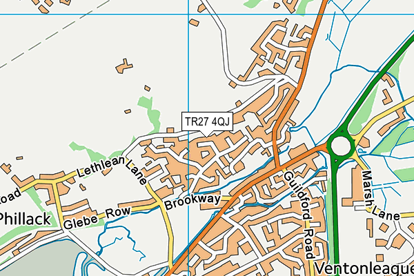 TR27 4QJ map - OS VectorMap District (Ordnance Survey) TR27 4QJ map - OS VectorMap District (Ordnance Survey)