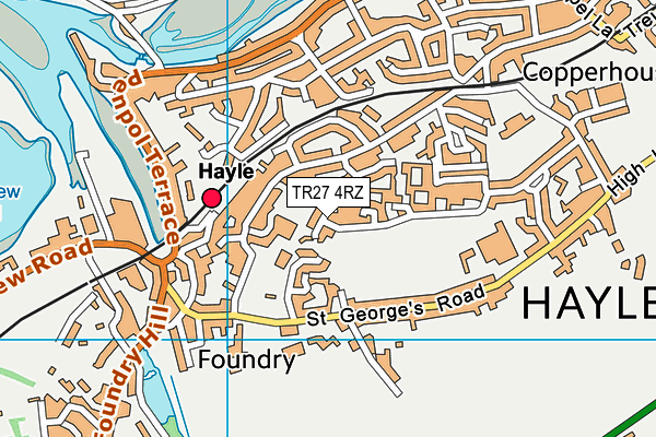TR27 4RZ map - OS VectorMap District (Ordnance Survey) TR27 4RZ map - OS VectorMap District (Ordnance Survey)