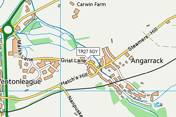 TR27 5GY map - OS VectorMap District (Ordnance Survey) TR27 5GY map - OS VectorMap District (Ordnance Survey)