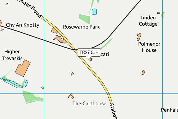TR27 5JH map - OS VectorMap District (Ordnance Survey)
