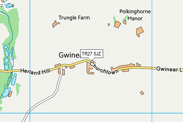 TR27 5JZ map - OS VectorMap District (Ordnance Survey) TR27 5JZ map - OS VectorMap District (Ordnance Survey)