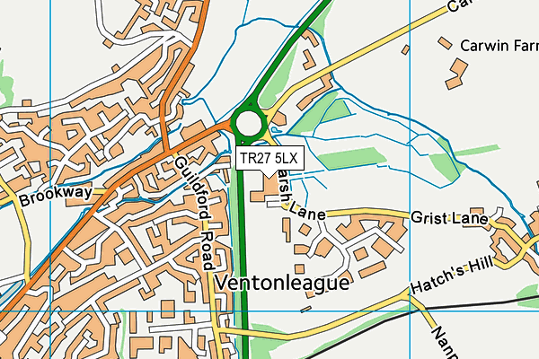 TR27 5LX map - OS VectorMap District (Ordnance Survey) TR27 5LX map - OS VectorMap District (Ordnance Survey)