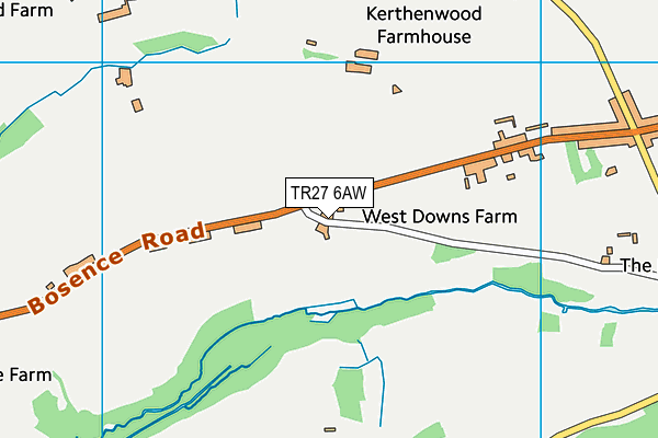 TR27 6AW map - OS VectorMap District (Ordnance Survey) TR27 6AW map - OS VectorMap District (Ordnance Survey)