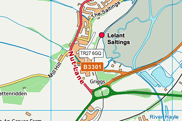TR27 6GQ map - OS VectorMap District (Ordnance Survey) TR27 6GQ map - OS VectorMap District (Ordnance Survey)