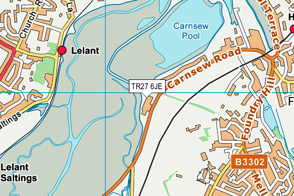 TR27 6JE map - OS VectorMap District (Ordnance Survey) TR27 6JE map - OS VectorMap District (Ordnance Survey)
