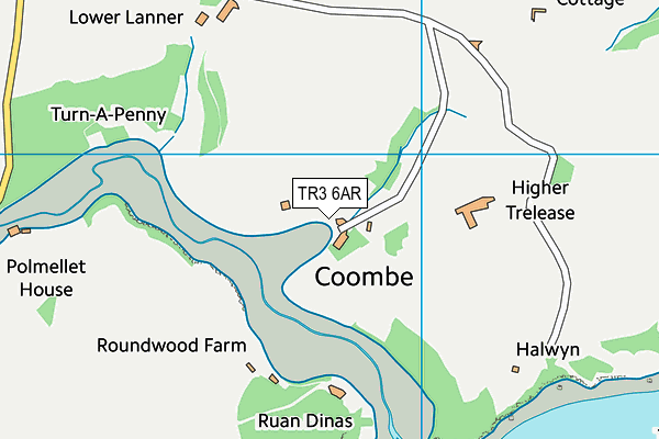 TR3 6AR map - OS VectorMap District (Ordnance Survey) TR3 6AR map - OS VectorMap District (Ordnance Survey)