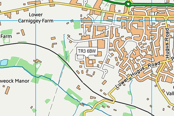 TR3 6BW map - OS VectorMap District (Ordnance Survey) TR3 6BW map - OS VectorMap District (Ordnance Survey)