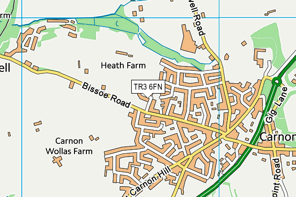 TR3 6FN map - OS VectorMap District (Ordnance Survey) TR3 6FN map - OS VectorMap District (Ordnance Survey)