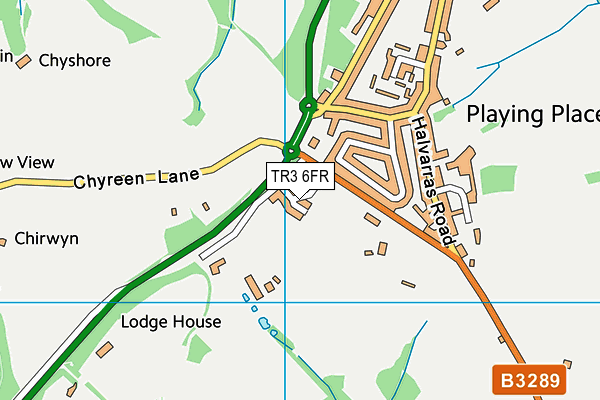 TR3 6FR map - OS VectorMap District (Ordnance Survey) TR3 6FR map - OS VectorMap District (Ordnance Survey)