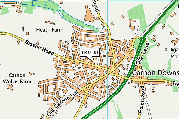 TR3 6JU map - OS VectorMap District (Ordnance Survey) TR3 6JU map - OS VectorMap District (Ordnance Survey)