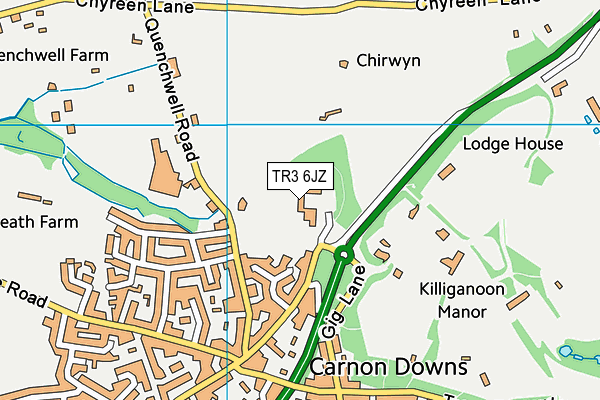 TR3 6JZ map - OS VectorMap District (Ordnance Survey) TR3 6JZ map - OS VectorMap District (Ordnance Survey)
