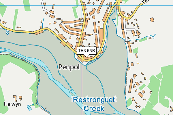 TR3 6NB map - OS VectorMap District (Ordnance Survey) TR3 6NB map - OS VectorMap District (Ordnance Survey)