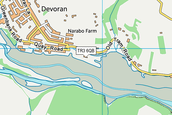 TR3 6QB map - OS VectorMap District (Ordnance Survey) TR3 6QB map - OS VectorMap District (Ordnance Survey)