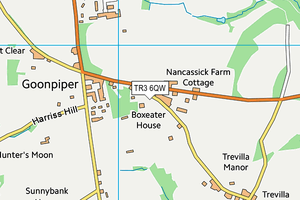 TR3 6QW map - OS VectorMap District (Ordnance Survey)