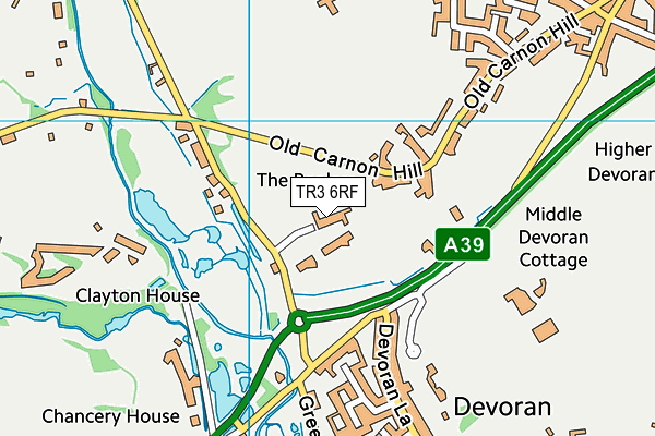 TR3 6RF map - OS VectorMap District (Ordnance Survey) TR3 6RF map - OS VectorMap District (Ordnance Survey)
