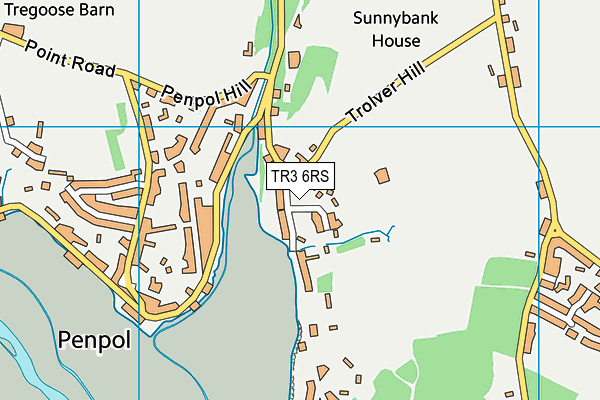 TR3 6RS map - OS VectorMap District (Ordnance Survey) TR3 6RS map - OS VectorMap District (Ordnance Survey)