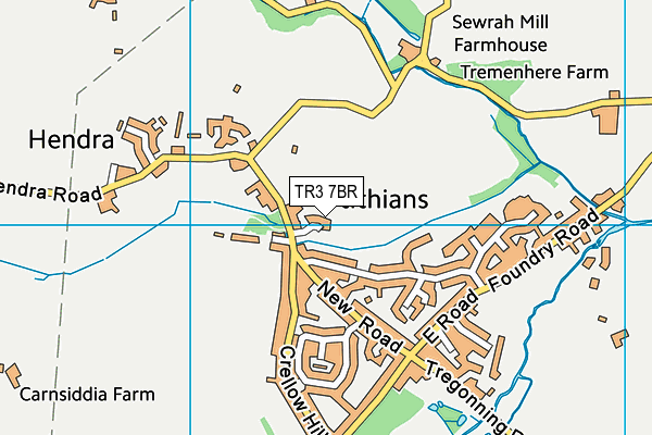 TR3 7BR map - OS VectorMap District (Ordnance Survey) TR3 7BR map - OS VectorMap District (Ordnance Survey)