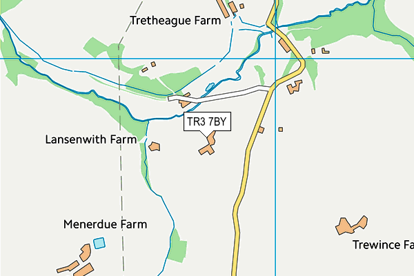 TR3 7BY map - OS VectorMap District (Ordnance Survey) TR3 7BY map - OS VectorMap District (Ordnance Survey)