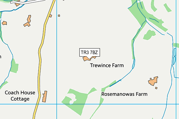 TR3 7BZ map - OS VectorMap District (Ordnance Survey) TR3 7BZ map - OS VectorMap District (Ordnance Survey)