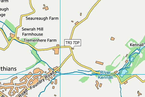 TR3 7DP map - OS VectorMap District (Ordnance Survey) TR3 7DP map - OS VectorMap District (Ordnance Survey)