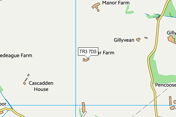 TR3 7DS map - OS VectorMap District (Ordnance Survey) TR3 7DS map - OS VectorMap District (Ordnance Survey)