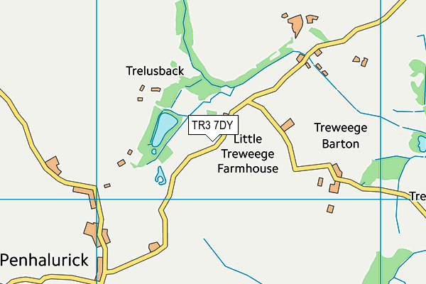 TR3 7DY map - OS VectorMap District (Ordnance Survey) TR3 7DY map - OS VectorMap District (Ordnance Survey)