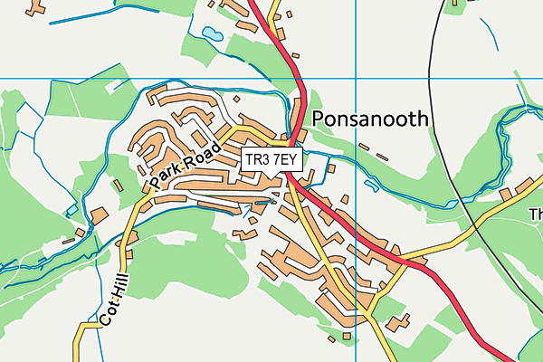 TR3 7EY map - OS VectorMap District (Ordnance Survey) TR3 7EY map - OS VectorMap District (Ordnance Survey)