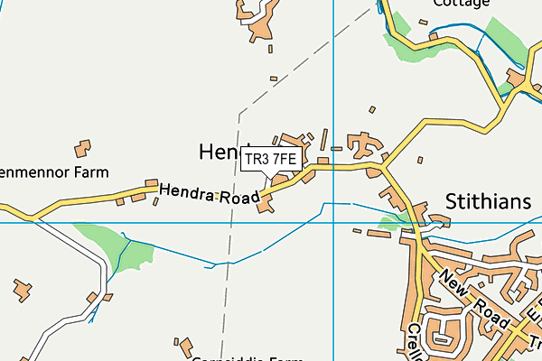 TR3 7FE map - OS VectorMap District (Ordnance Survey) TR3 7FE map - OS VectorMap District (Ordnance Survey)