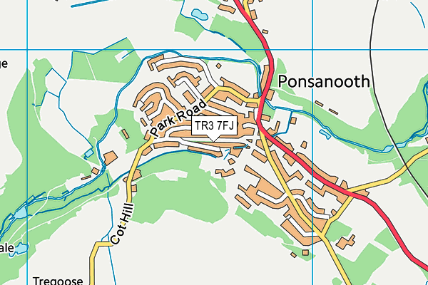 TR3 7FJ map - OS VectorMap District (Ordnance Survey) TR3 7FJ map - OS VectorMap District (Ordnance Survey)
