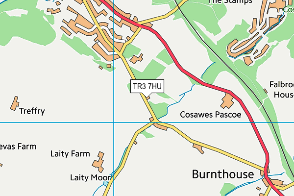 TR3 7HU map - OS VectorMap District (Ordnance Survey) TR3 7HU map - OS VectorMap District (Ordnance Survey)